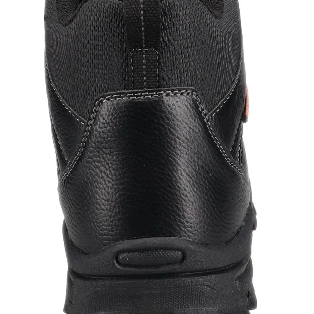 Weatherpro Men's Black Safety Work Boot with Rugged Traction